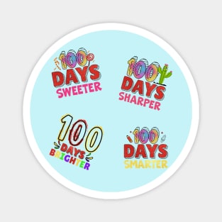 Colorful 100th Day Of School Stickers Pack Magnet